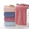 1pc Striped Coral Velvet Hand Bath Towel, Soft Quick Drying Towel, Absorbent Hand Towel For Bathroom