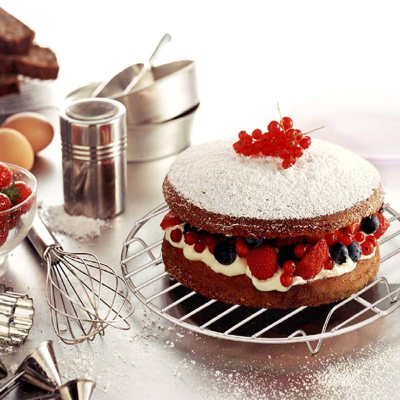 6/7/8 Inch Round Cooling Rack Stainless Steel Cooking Steaming Roasting Rack For Oven Pot Air Fryer Pressure Cooker Cake Pan