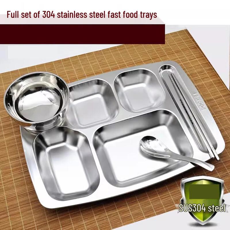 304 Edelstahl Unterteilter Mittagsteller