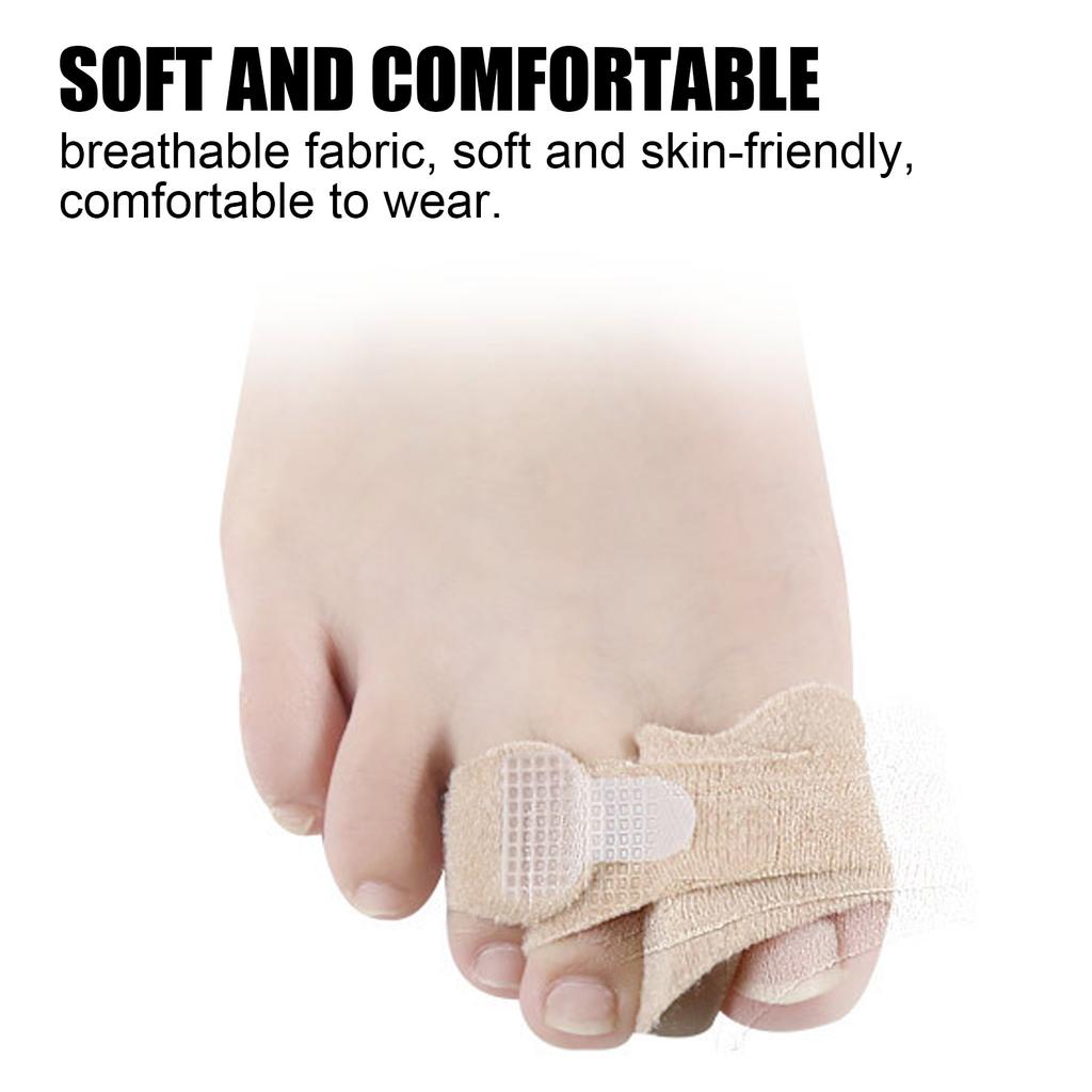 3pcs Toe Overlap Hallux Valgus Correction Bandage Elastic Fabric Toe Corrector Wrap