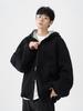 Men's Heavyweight Color Block Hoodie Jacket - Autumn/Winter Casual Thickened Double Zipper Cardigan