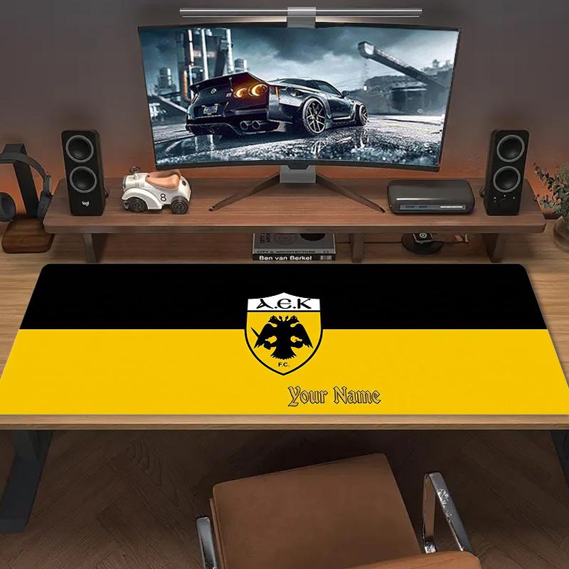 Aek F Custom Name Large Size Mouse Pad Large Gaming Table Cushion Non-slip Laptop Tablet Big Mousepad XXL Mat Mini PC Playmat With Lock Edge