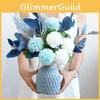 Faux Artificial Hydrangea Flowers With Vase For Garden Party Decoration Wedding