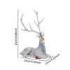 Elk Figurine Deer Statue Modern Resin Collection Desktop Ornament for Bedroom
