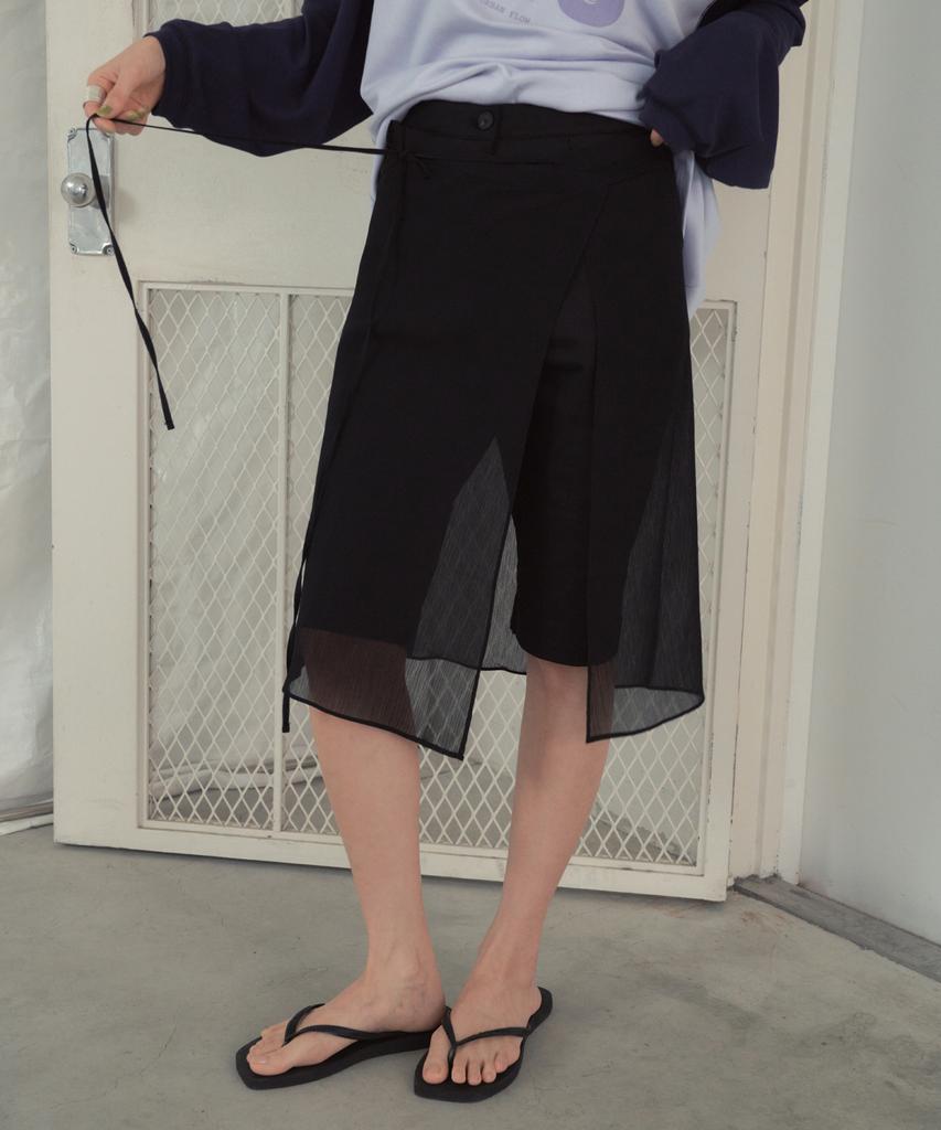 Cita Everywhere Layered Wrap Skirt_Cta915(Black)