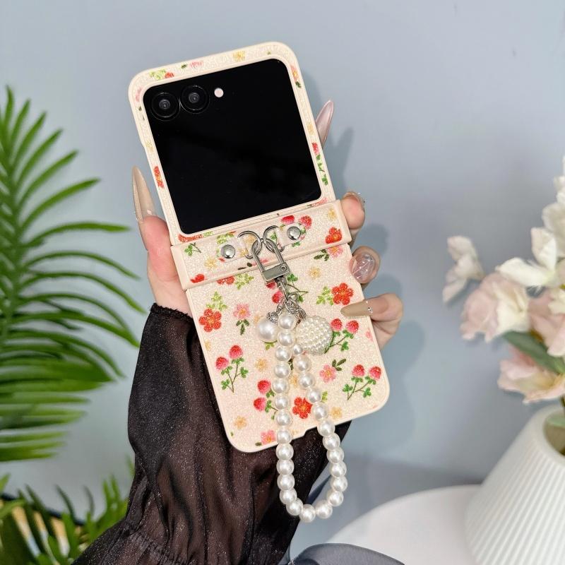 

For Motorola Moto Razr 60 Ultra Case Razr 50 Ultra Hard Diamond Pearls Design Bracelet Protective cases Mobile Phone Cover Motorola Razr 50 Ultra