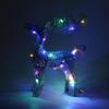 Christmas Wrought Iron Deer Figurine with Led Light Holiday New Year Party Decor