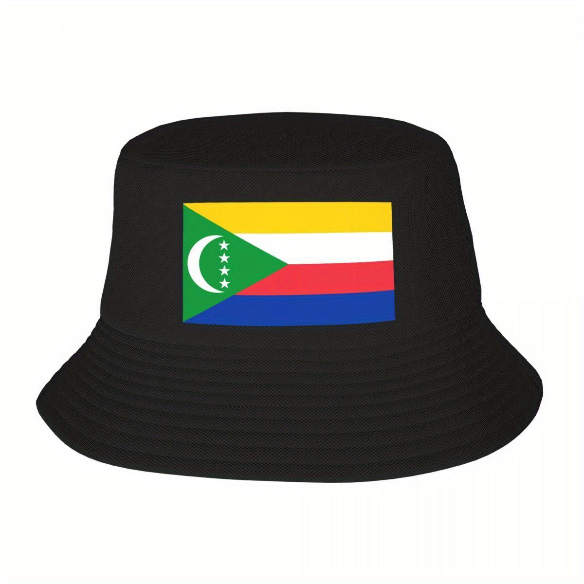 

Custom Unisex Flag Of The Comoros Bucket Hat Travel Beach Summer Fishing Hat