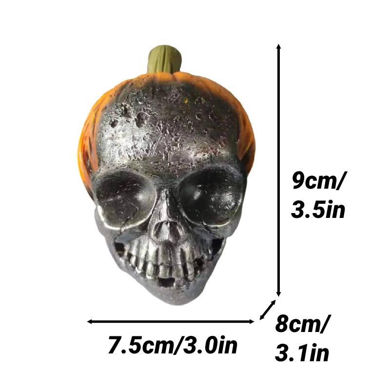

Skull Halloween Pumpkin Decoration Resin Craft Outdoor Garden Gift Ornament Style C