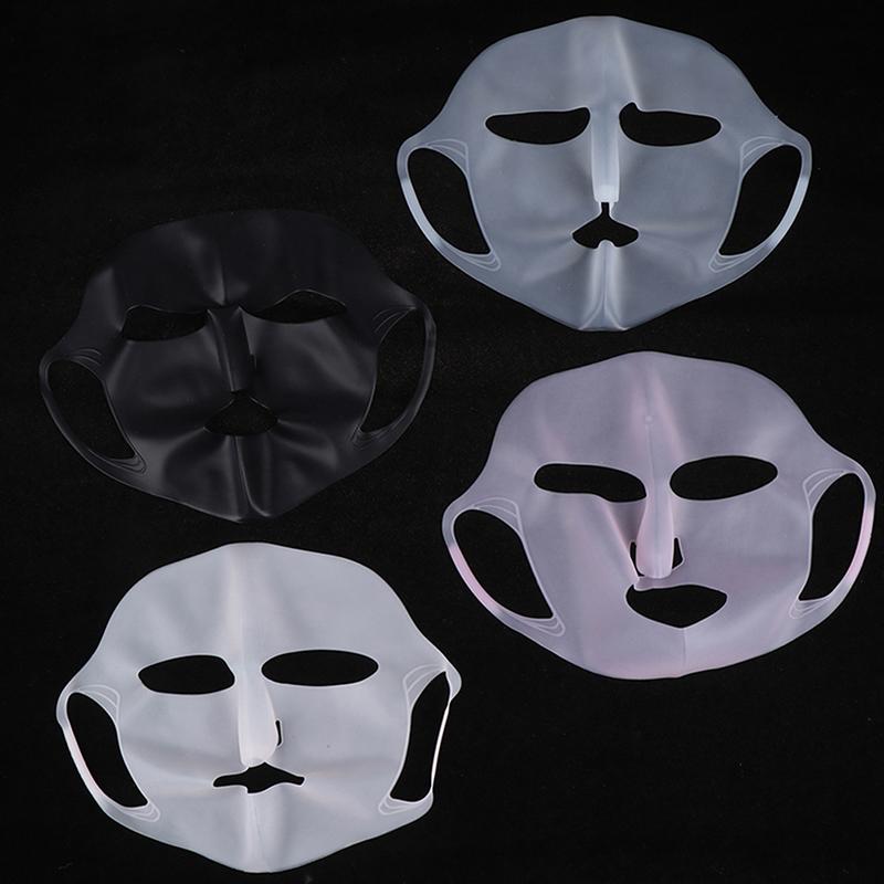 1 buc Mască de față reutilizabilă din silicon pentru îngrijirea pielii, mască tip șervețel, previne evaporarea, mască