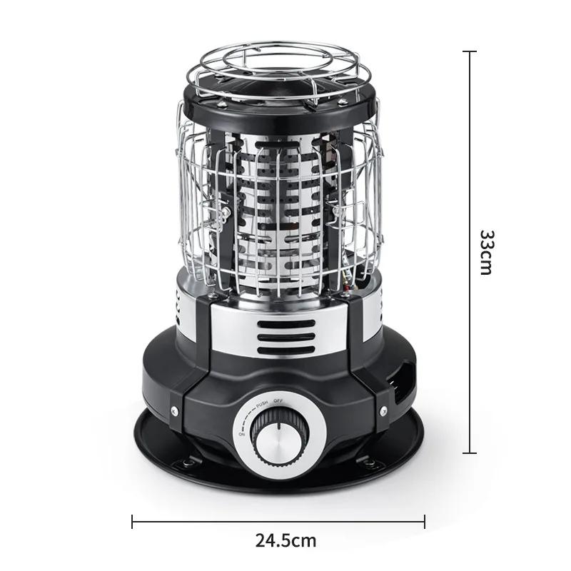 

Прочный уличный газовый обогреватель-кострище для подледной рыбалки, кемпинга, заваривания чая у костра, маленькая отопительная печь для зимнего кемпинга чёрный
