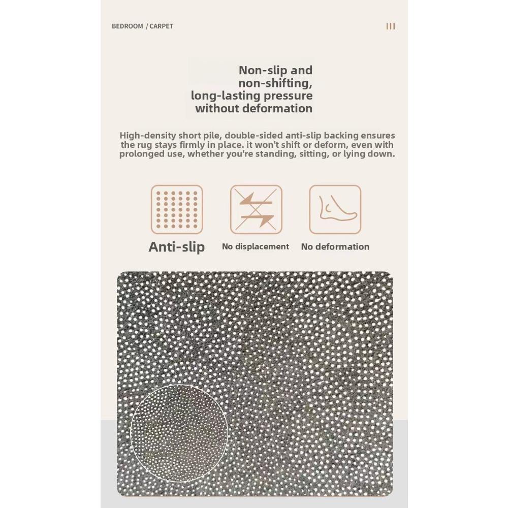 Cute Cartoon Irregular Cashmere-Like Floor Mat, Water Absorbent Anti-Slip Rug for Bathroom Bedroom Home Decor
