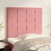 3116379 vidaXL Headboards 2 Pcs Pink 100x5x78-88 Cm Velvet