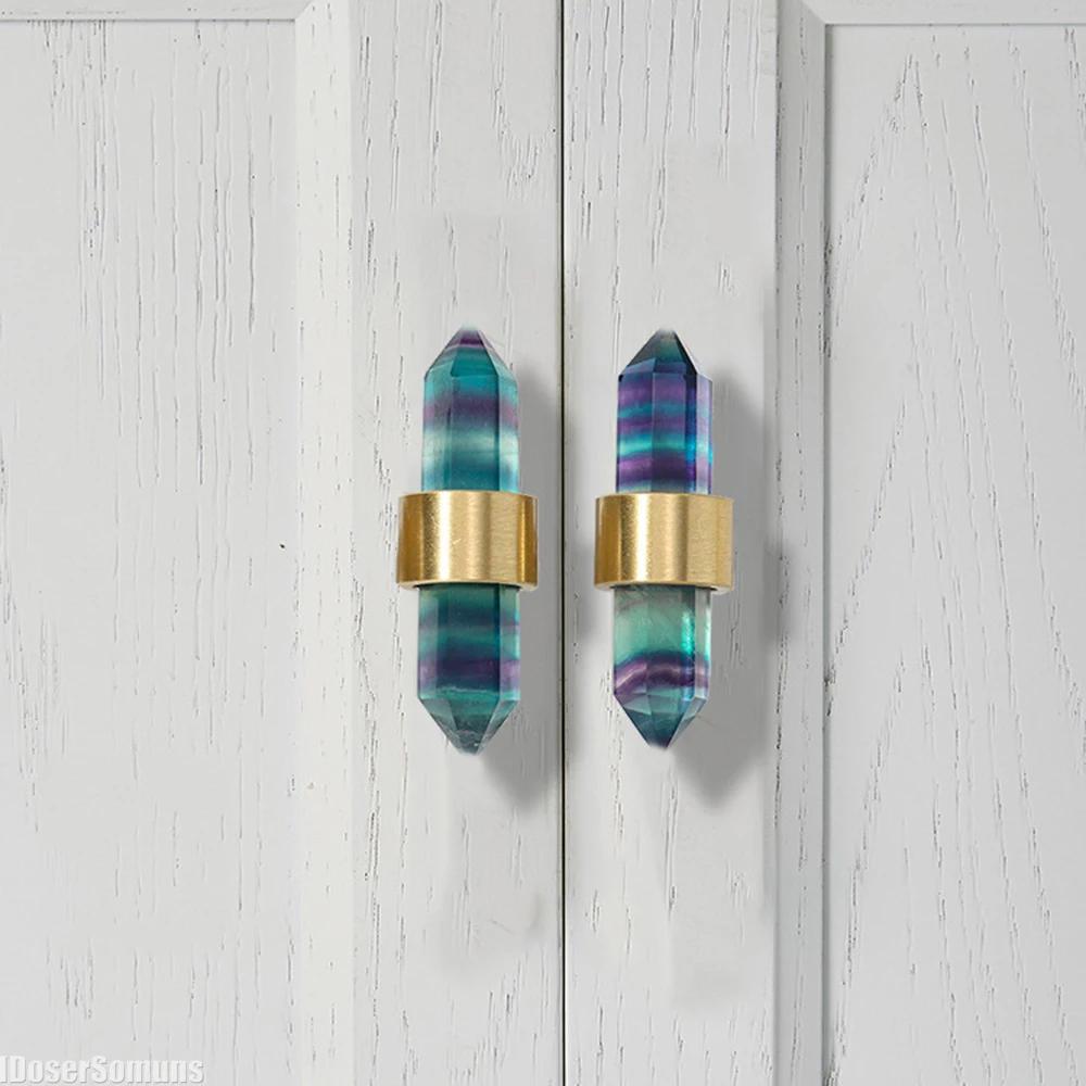 Přírodní křišťálové úchytky Zásuvka Skříň Nábytek Kuchyňské úchytky Knoflíky Dveřní madla Nástěnné věšáky na oblečení Dekorativní doplňky