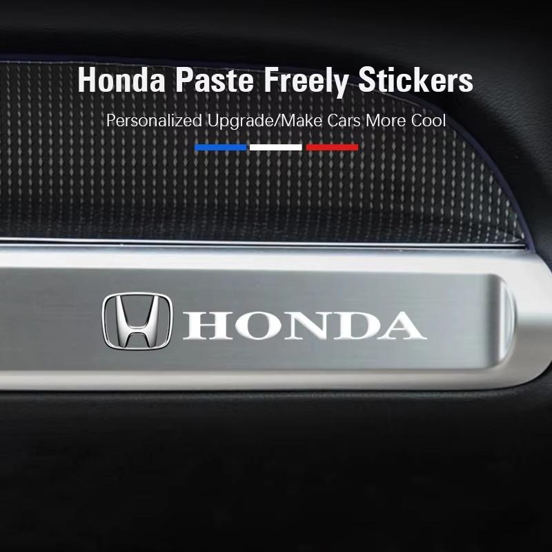 WDM2 PU Car Emblem Stickers Auto Interior Decoration Decal For Honda Civic Accord Crosstour Spirior Odyssey Avancier UR-V Sienna