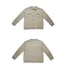 Men's Small Checkered Jacquard Knit Button Pocket Jacket, Spring and Autumn Warm Business Style Top