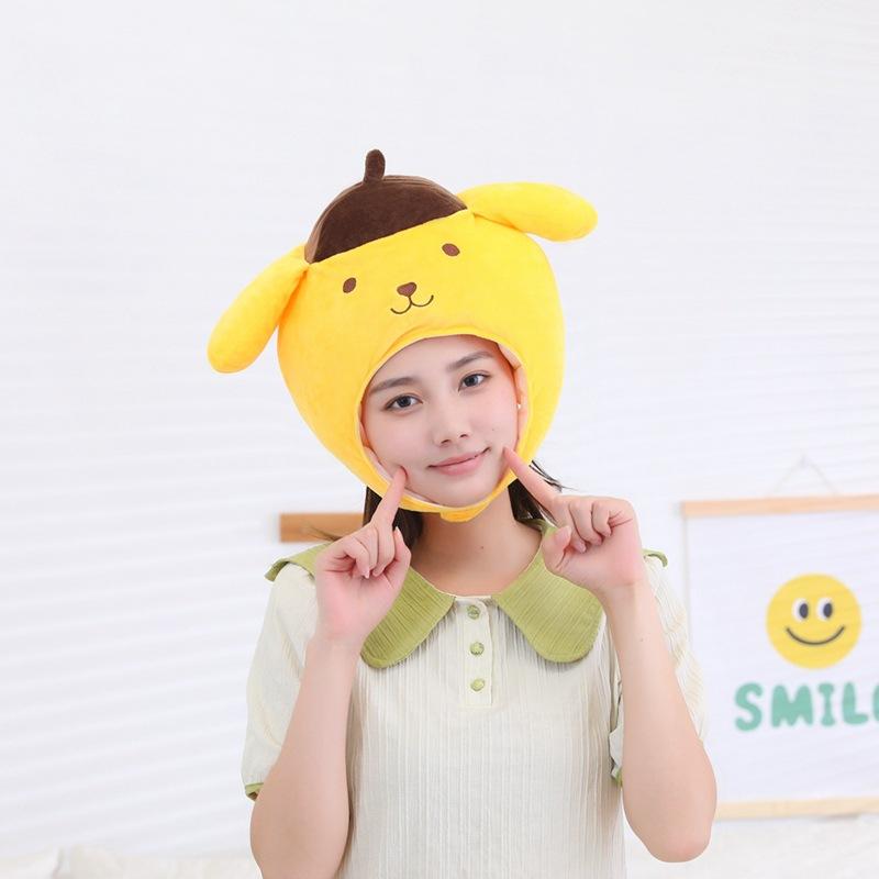 

Милая маленькая желтая шапка-капюшон собаки, плюшевый капюшон, реквизит для фото, реквизит для фото, мультяшный капюшон 32*32CM0.15kg