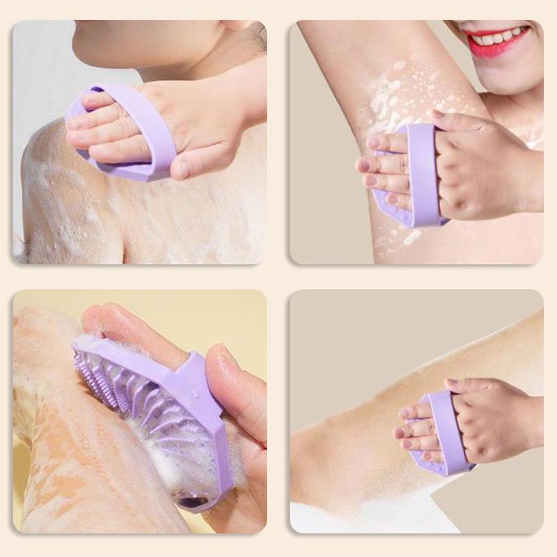 Soft Silicone Exfoliating Brush Cleanser Manual Body Cleansing Scrubber Shower Gentle Massage Bath Brush Bathroom Accessorie