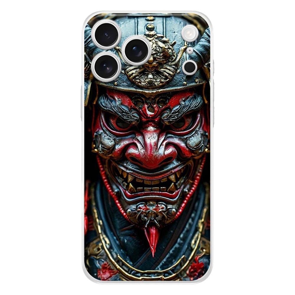 Soft Phone Case For iPhone 17 Air 16E 16 11 15 14 Pro MAX 12 13 7 8 Plus SE Easter Cover Protection Japan Ghost Face Samurai