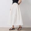 Chuyu Textured High-Waist A-Line Skirt