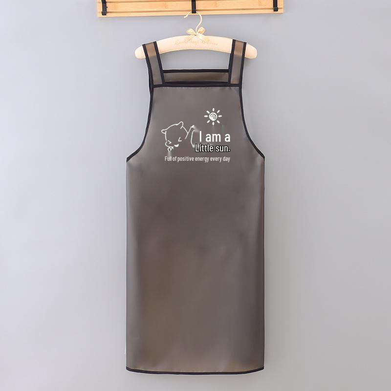 New Transparent TPU Apron: Waterproof, Oil-Resistant, Dirt-Resistant Cartoon Protective Waist Cover.
