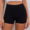 Women's No-Roll Boxer Briefs: Solid Color, Anti-Exposure, Two-in-One Safety Shorts.