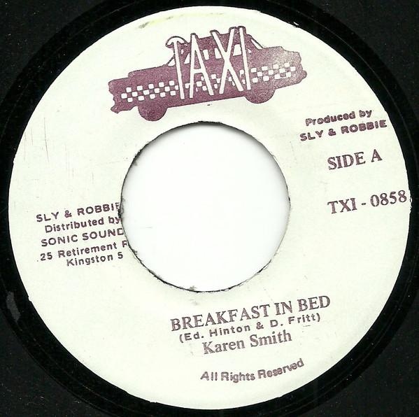 

7-дюймовая пластинка KAREN SMITH Breakfast In Bed TXI0858 Taxi Jamaica Reggae Ska Dub Б/у