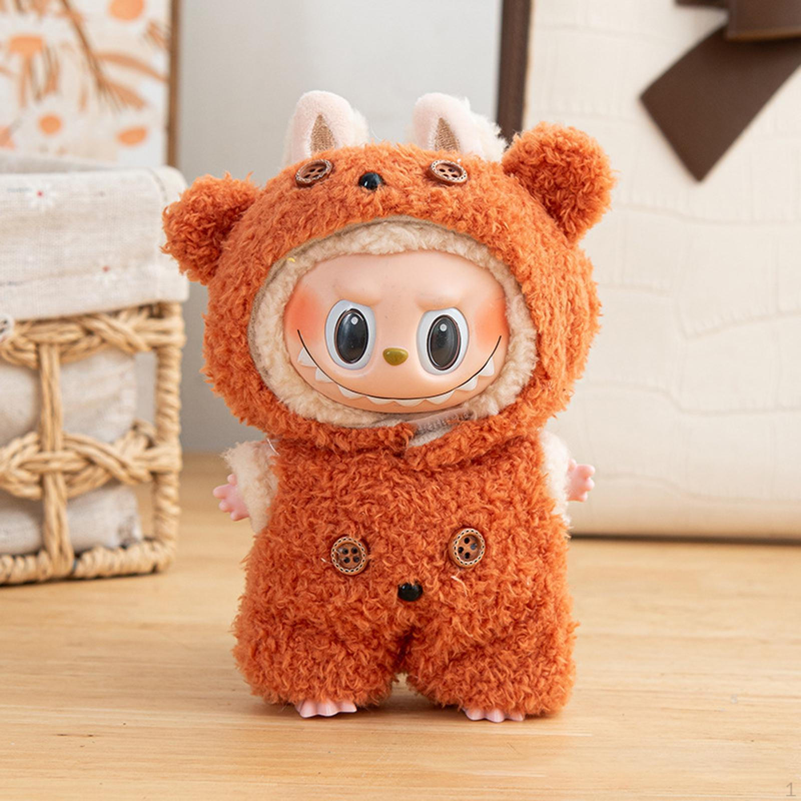 

Комбинезон из 2 частей и шляпа для модных кукол, аксессуары для одежды ручной работы 15-17 см платье Brown Bear