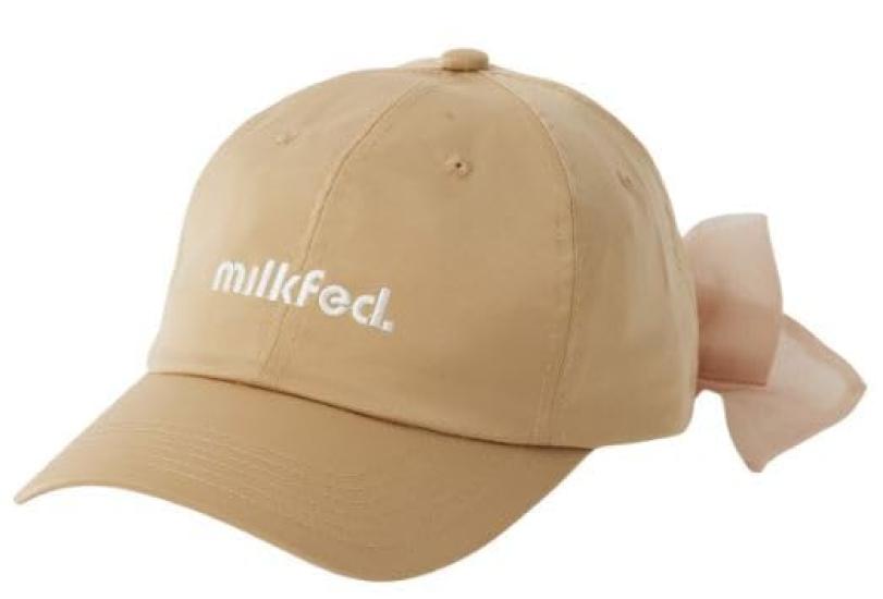 

[Milkfed] BACK RIBBON CAP for women, BEIGE