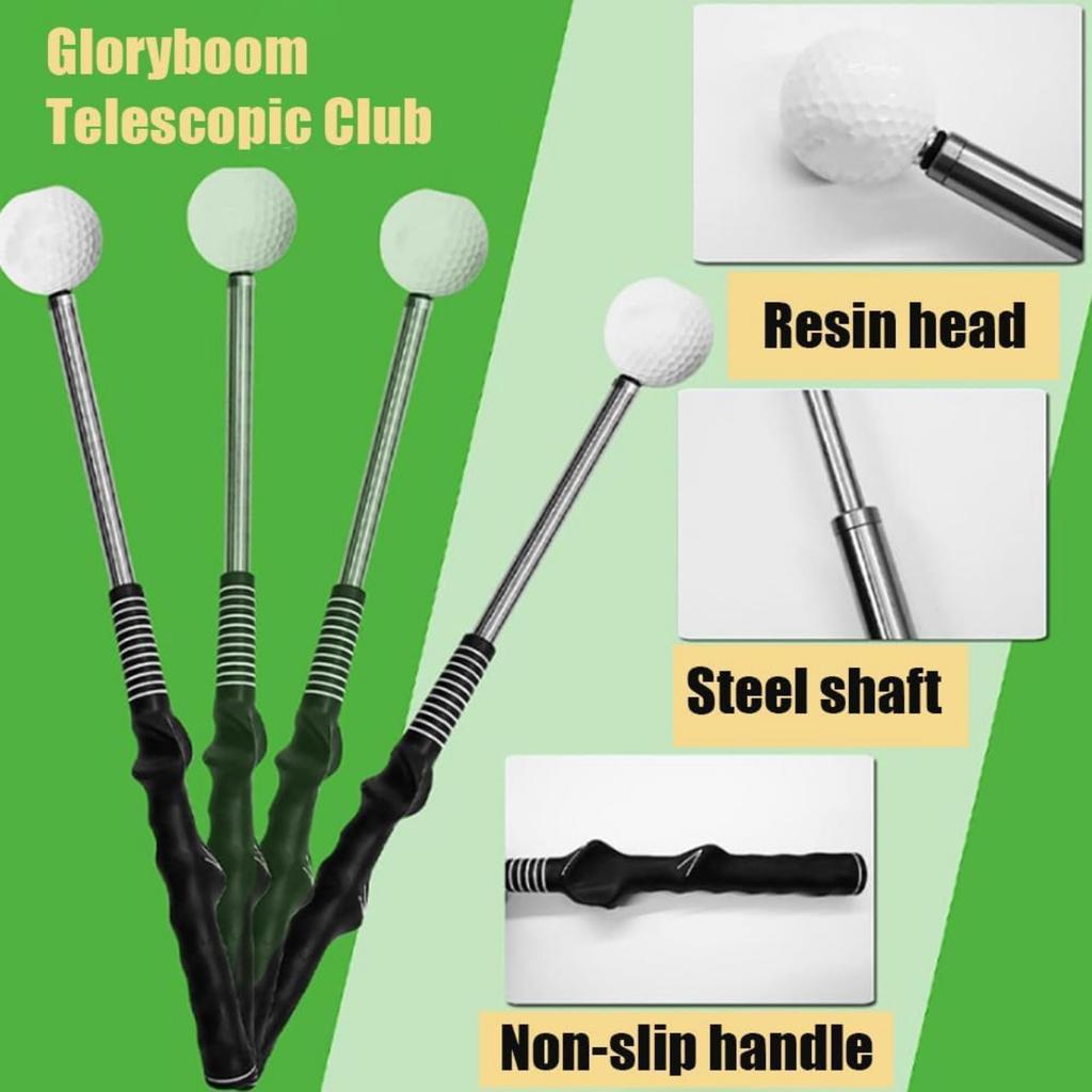 Retractable Clubs, Retractable Golf Swing Training Aids With Click , Retractable Golf Swing Training Aids For Right- And Left-handed Golfers