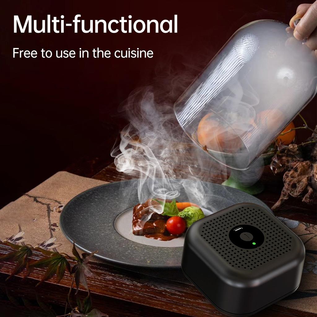 Electric Whiskey Smoker Kit Rechargeable Cocktail Smoking Machine Set with 6 Wood Chips &4 Whiskey Stones for Men