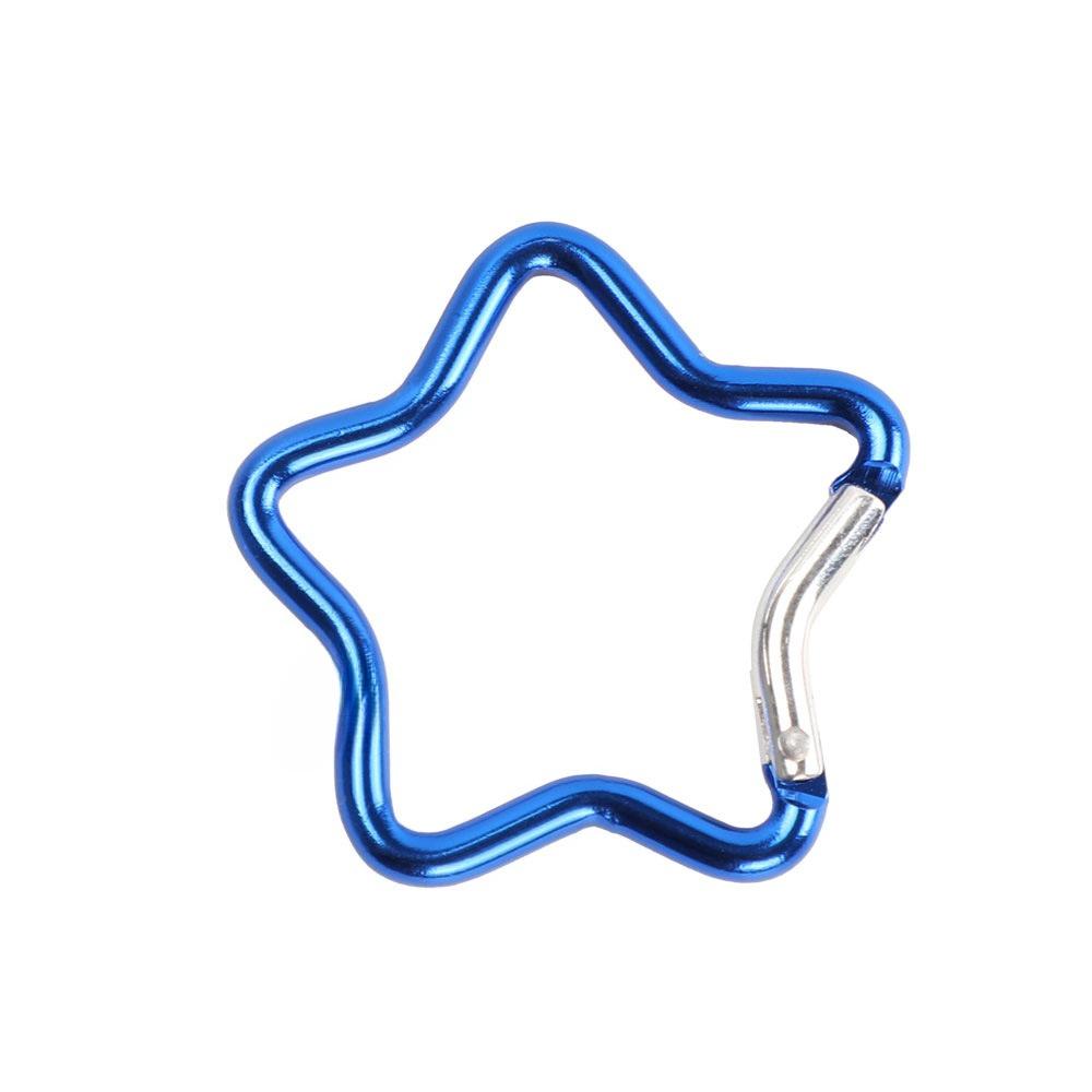 2 шт. Алюминиевый сплав Подвесные пряжки Пятиконечная звезда Альпинистские пряжки Быстросъемные брелоки Страховочные пряжки Пряжки для рюкзака в различных цветах 2pcs