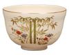 Miyachi Eikou Matcha Diameter X Height Ninsei Bamboo Forest Paper Box Bowl, White, Size 12.4cm 7.8cm, Design,