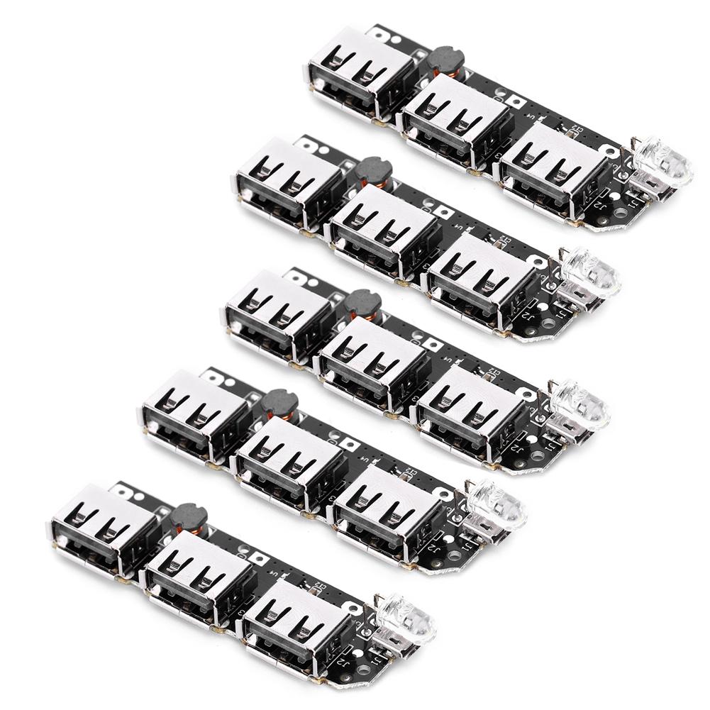 5Pcs Power Bank Charger Module 3USB DIY Mobile Circuit Board Electronic Component 5V2.1A
