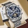 BINBOND Luxury Men Watch Top Original Waterproof Luminous Chronograph Man Wristwatch Stainless Steel Quartz Watches