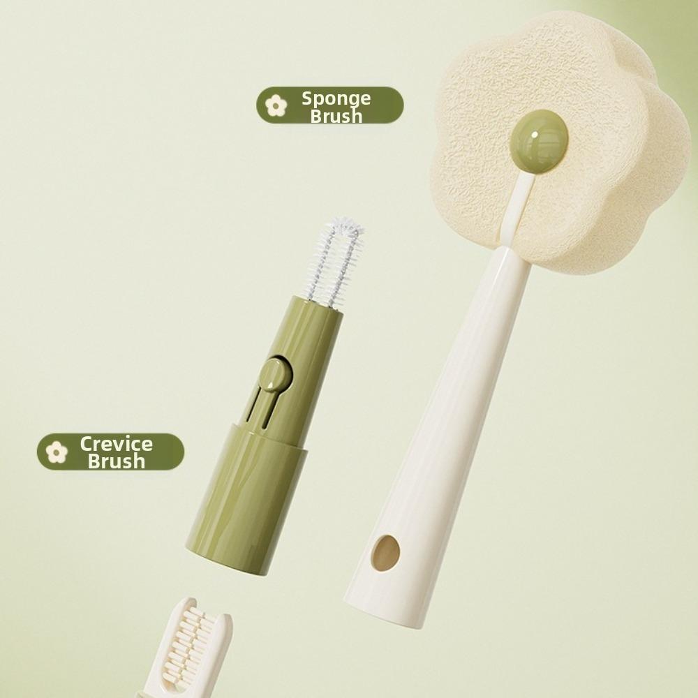 Hanging Long-Handled Brush Sponge Head Cup Cleaner Kitchen Accessories Straw Cup Brush Camping