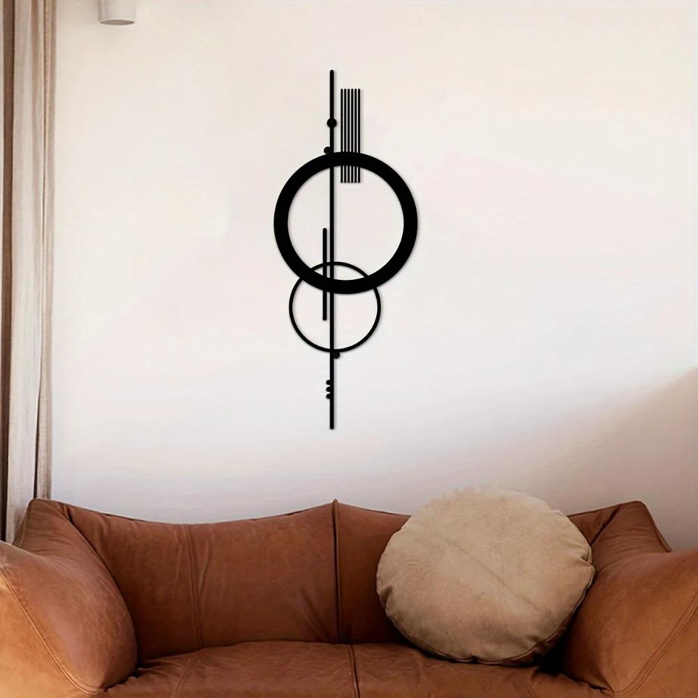 Metal Wall Décor - Minimalist Abstract Hollow Vertical Art, Geometric Wall Sculptures for Elegant Hanging Wall Decorations