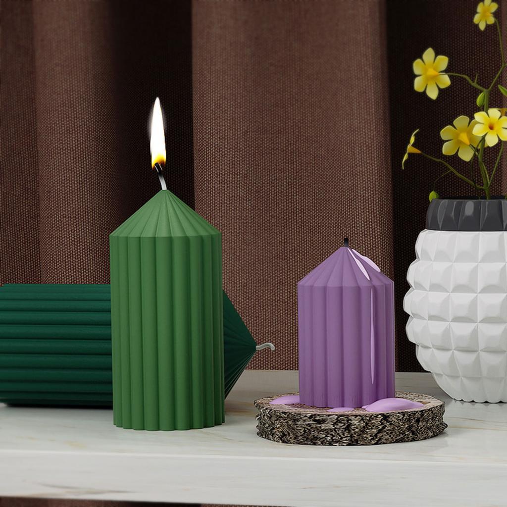 Cylinder Silicone Candle Mold Pillar Candle Silicone Mold for DIY-Home Decors