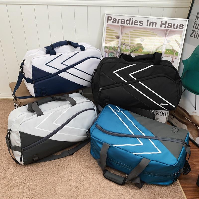 Sports fitness bag new fashion texture duffle bag for men and women large capacity lightweight short travel bag