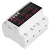 Undervoltage Protector DIN Rail Adjustable Overcurrent Protector AC120V‑300V 63A 3 Phase 3 Wire 4 Wi