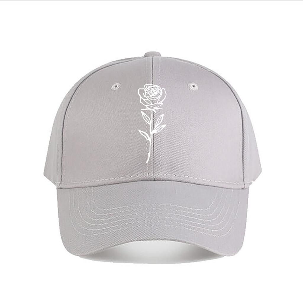 Minimalist Line Art Rose Vinyl Decal Baseball Cap Fashion Unisex Sunhat Womens Outdoor Sports Snapback Cap