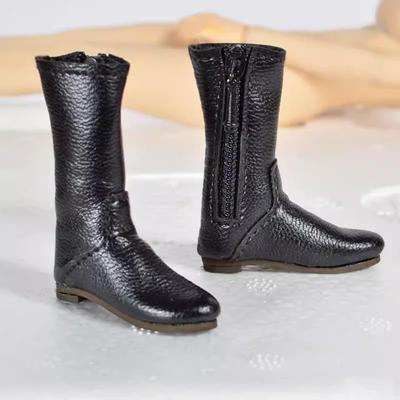 Figure with TBLeague Standard Size Fashionable Sexy Beautiful Woman Flat Shoes Head and Clothes Not Black Side Zip Calf [TOYBARJAPAN] 1/6