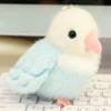 1/4 Inch Green Parrot Slap Band Plush Toy Kawaii Stuffed Bird Keychain Soft Plushie Gift for Kids
