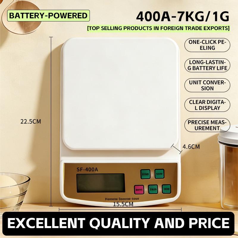 Cyfrowa Elektroniczna Waga 10kg x 1g Wyświetlacz LCD Precyzja 1g Waga Kuchenna Precyzyjne Ważenie Podświetlenie LED Waga do Owoców