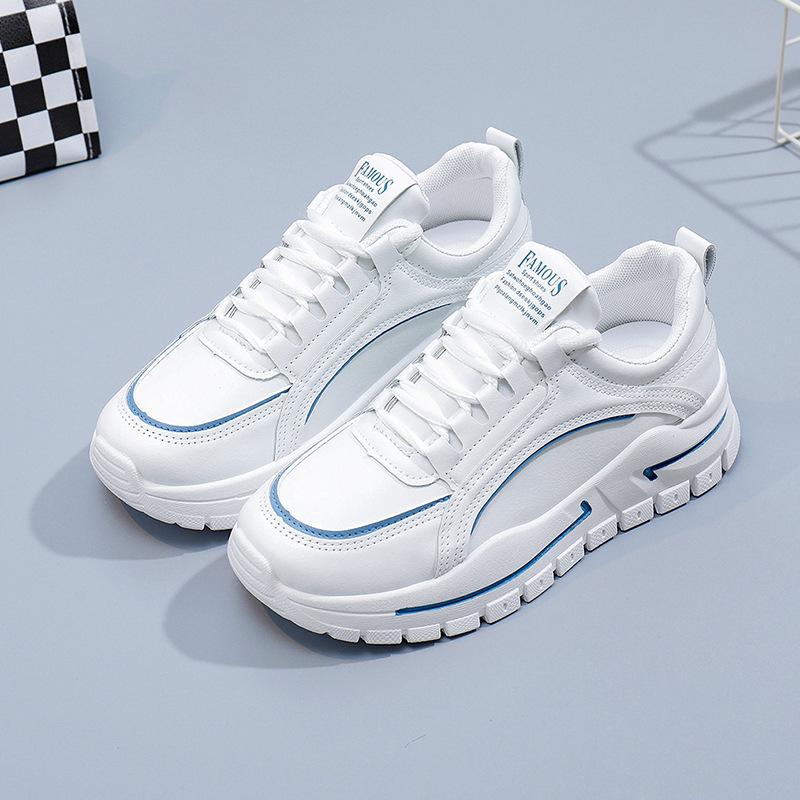 Sports Shoes Women's  Spring New Thick-soled Daddy Shoes Korean Version Round Toe Non-slip Student Casual Shoes