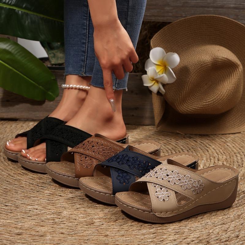 New Summer Shoes Sandals Women Non-Slip Shoes for Women Slides Women Shoe Wedge Shoes Woman Plus Size Footwear Female Slipper