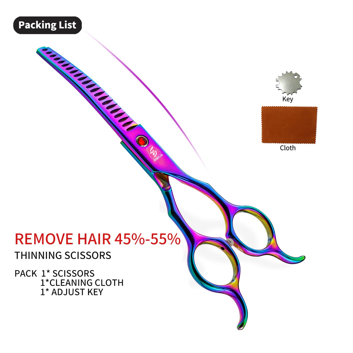 

Sangelar 6,5-дюймовые профессиональные филировочные ножницы для ухода за домашними животными, стрижка собак, 4 типа на выбор, основные инструменты для косметологов для домашних животных, хорошие инструменты Remove Hair 40%-55% разноцветный