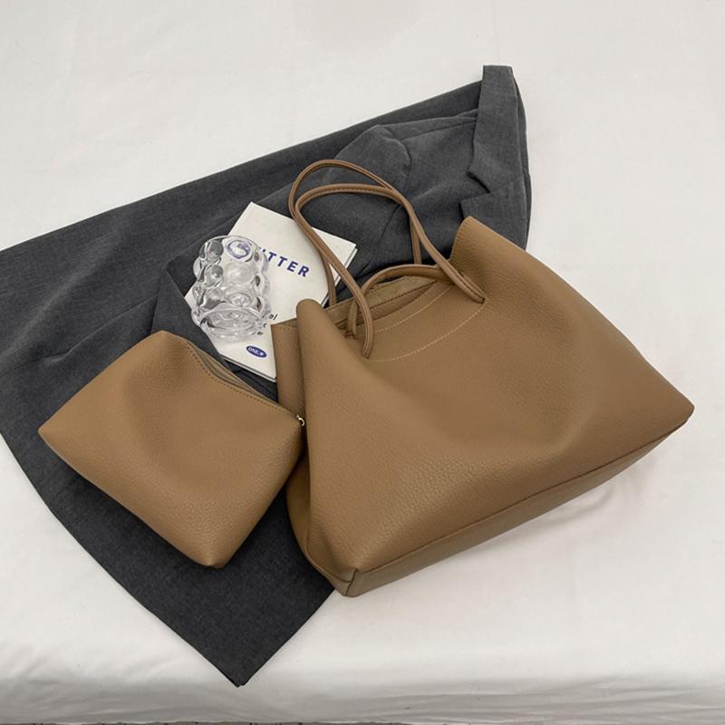 Yogodlns Vysoce kvalitní velkokapacitní taška typu bucket pro ženu, nová módní texturovaná ruční taška přes rameno pro každodenní nošení do práce a z práce, podpažní taška tote