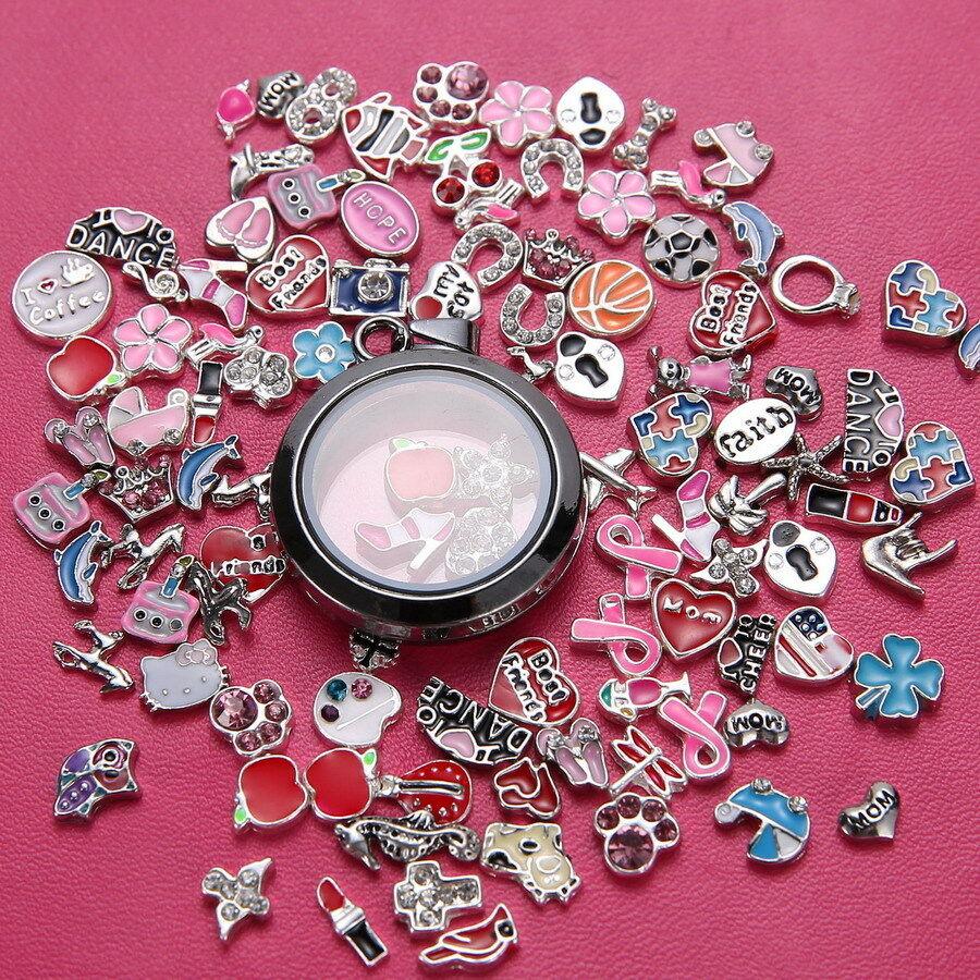 DIY Glass Photo Locket Pendant Round Shape Fashion Necklace Pendant