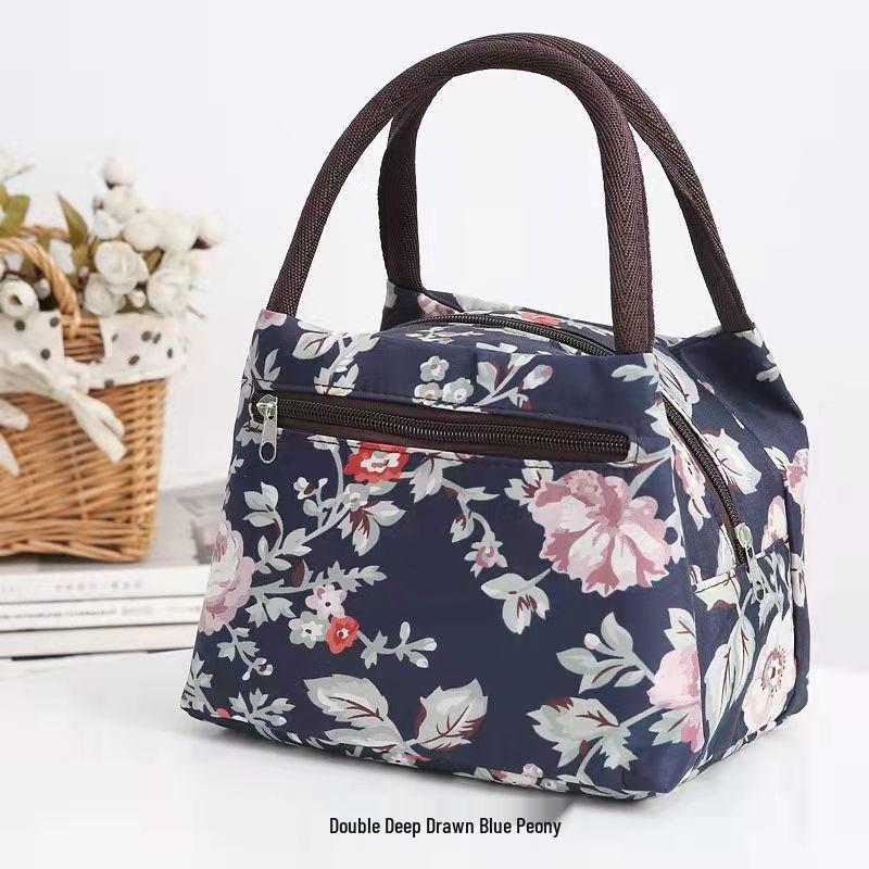 Women's Waterproof Oxford Cloth Handbag & Mummy Canvas Tote - Small Square Bag with Umbrella Pocket
